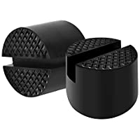2 Piezas Goma Gato Hidraulico Bloque Universal Protector para Elevador Coche-Soportar 3 Toneladas-4.8cm de Diámetro…